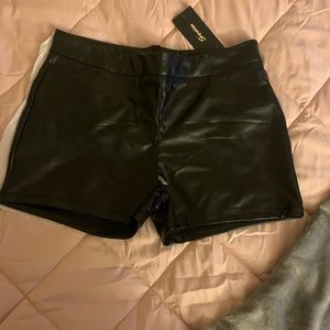Sexy leather shorts. Limited stretch